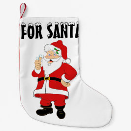 Slachende kerstkerstman kleine kerstsok