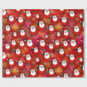 Slachende kerstman cadeaupapier (Vlak)