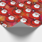 Slachende kerstman cadeaupapier (Hoek)