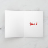 Slachende kerstman feestdagen kaart (Binnen)