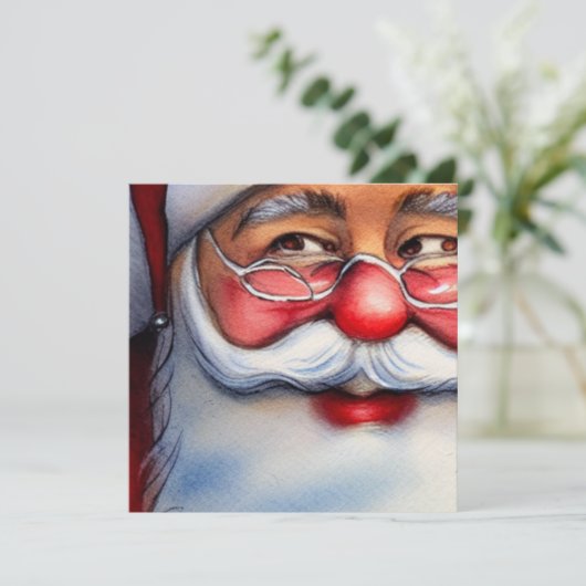 Slachende kerstman kaart (Staand voorkant)