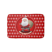 Slachende kerstman met een zak vol cadeaus badmat (Voorkant)