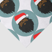 Slachende kerstman tissuepapier (Detail)