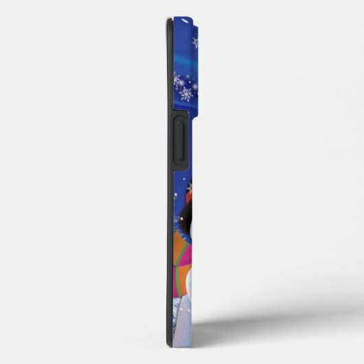 Slachende sneeuwman en kerstman Case-Mate iPhone case (Achterkant / Rechts)