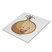 Slachende uien tegeltje (Zijkant)