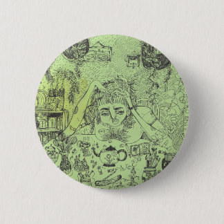 Slachende witch-pop ronde button 5,7 cm