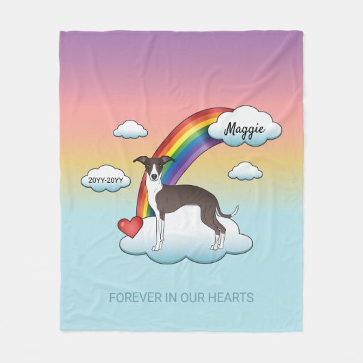 Slacht en witte Italiaanse gouden regenboog Fleece Deken (Voorkant)