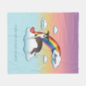 Slacht en witte Italiaanse gouden regenboog Fleece Deken (Voorkant (Horizontaal))