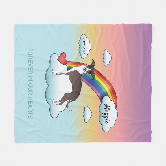 Slacht en witte Italiaanse gouden regenboog Fleece Deken (Voorkant (Horizontaal))