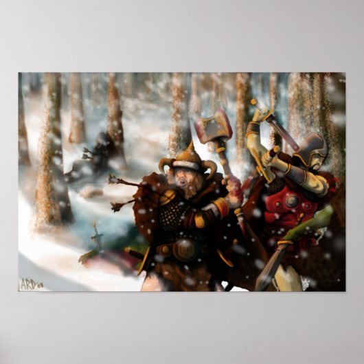 Slacht in de sneeuw poster (Voorkant)