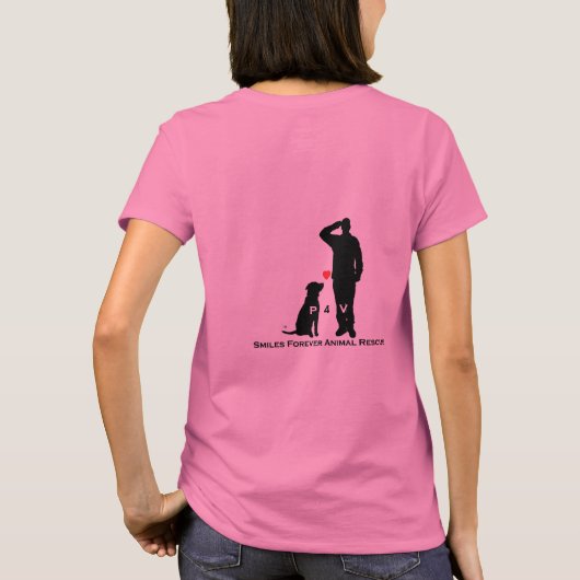 Slacht voor altijd gezelschapsdieren voor veterane t-shirt (Achterkant)