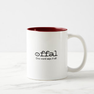 slachtafval. Eén woord zegt alles Tweekleurige Koffiemok