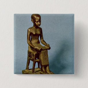Slachtbeeld van Imhotep, met een open Vierkante Button 5,1 Cm