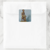 Slachtbeeld van Imhotep, met een open Vierkante Sticker (Tas)