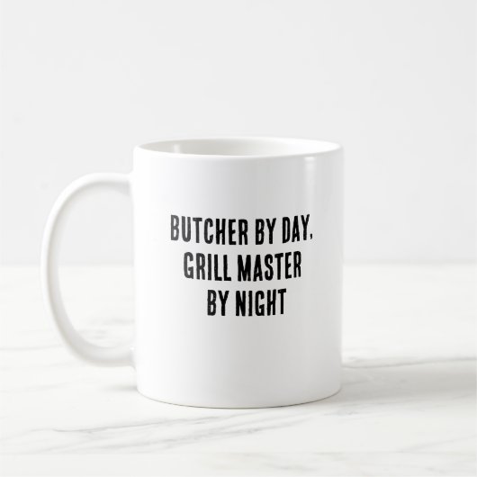 Slachter overdag, grillmeester 's nachts koffiemok (Links)