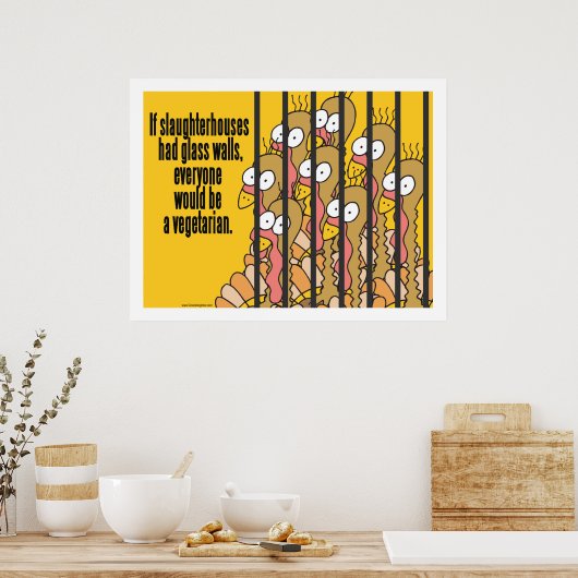 Slachthuizen - Vegetarie, Vegan Poster (Keuken)