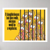 Slachthuizen - Vegetarie, Vegan Poster (Voorkant)