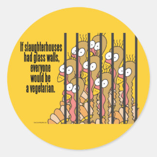 Slachthuizen - Vegetarie, Vegan Ronde Sticker