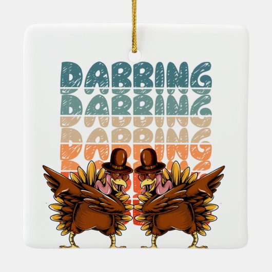 slachtkippen | Grappig & Cool Dab Keramisch Ornament (Achterkant)