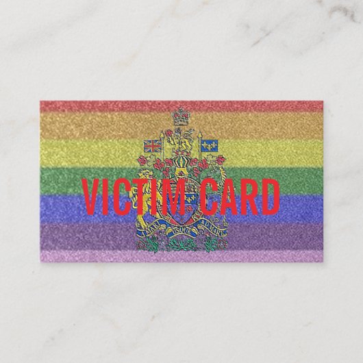 SLACHTOFFER KAART VISITEKAARTJE (Voorkant)