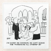 Slachtoffer van de huwelijkskerkdienst kan geen st glazen onderzetter (Voorkant)