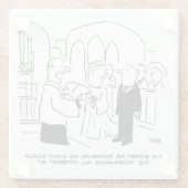 Slachtoffer van de huwelijkskerkdienst kan geen st glazen onderzetter (Achterkant)