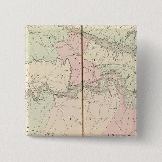 Slachtoffer van Richmond Vierkante Button 5,1 Cm (Voorkant)