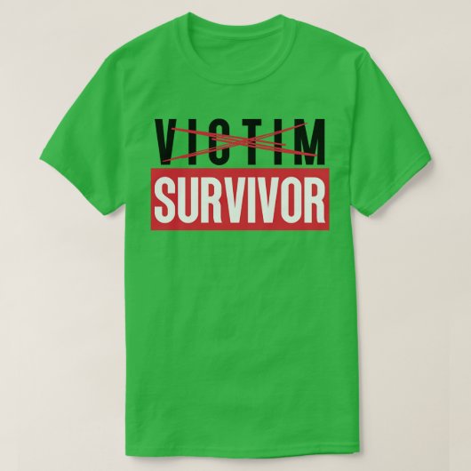 Slachtoffer van Survivor 10 T-shirt (Design voorkant)