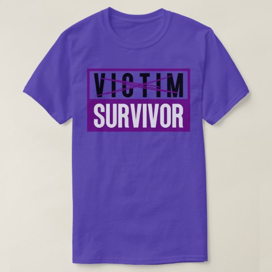 Slachtoffer van Survivor T-shirt (Design voorkant)