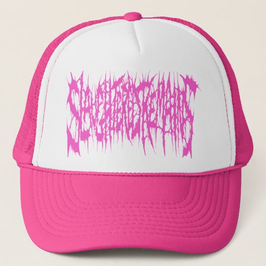 Slachtoffers - Roze Logo Trucker Hat Trucker Pet (Voorkant)