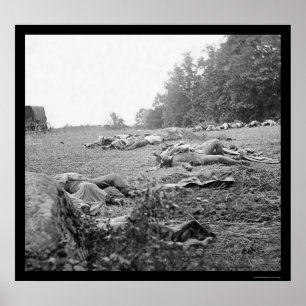 Slachtoffers tijdens de strijd om Gettysburg 1863 Poster