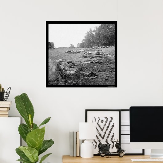 Slachtoffers tijdens de strijd om Gettysburg 1863 Poster (Thuiskantoor)