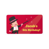 Slachtoffers van Birthday Party op maat Etiket (Voorkant)