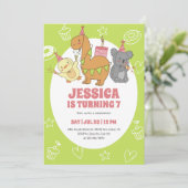 Slachtoffers van Cartoon van katten op zaterdag Kaart (Staand voorkant)