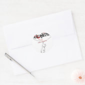 Slachtoffers van de Mode! Ronde Sticker (Envelop)
