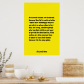 Slachtoffers van mishandeling van mannen worden sl poster (Keuken)