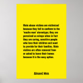 Slachtoffers van mishandeling van mannen worden sl poster (Voorkant)