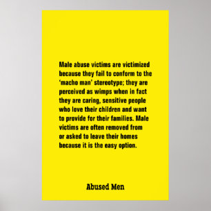 Slachtoffers van mishandeling van mannen worden sl poster
