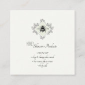 Slachtproducten van honingbijen vierkante visitekaartje (Achterkant)