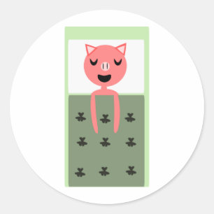slachtvarken ronde sticker