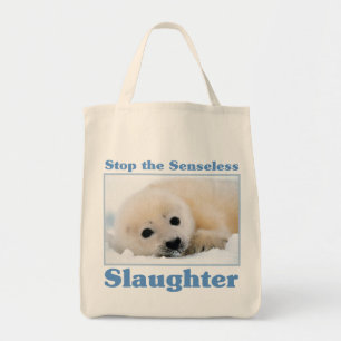 Slachtzegels stoppen tote bag