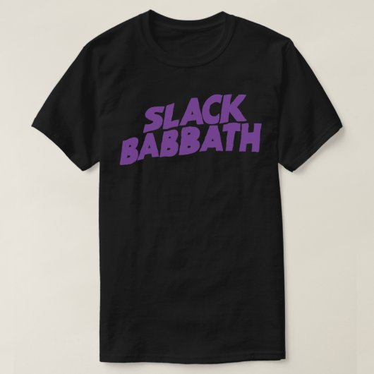 SLACK BABBOTH Heavy Metal parodie op het merk Knoc T-shirt (Design voorkant)