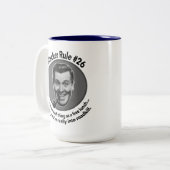 Slacker Rule #26: Geen gratis lunch Tweekleurige Koffiemok (Voorkant links)