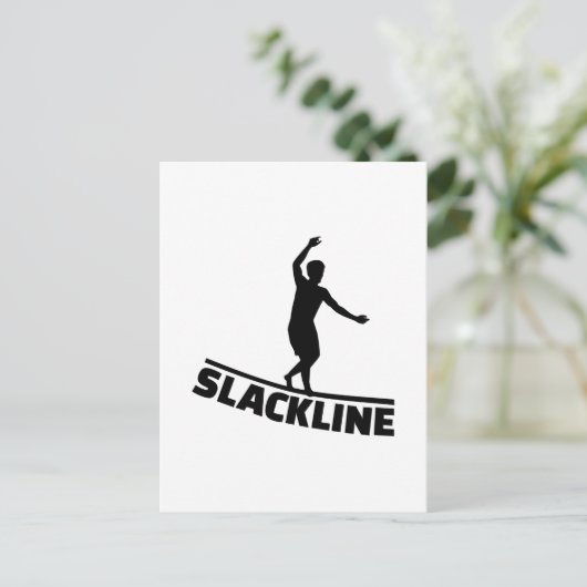 Slackline Briefkaart (Staand voorkant)