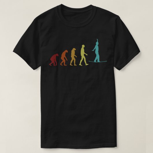 Slackline Evolutie Trickline Trainer Monkey Slack T-shirt (Design voorkant)