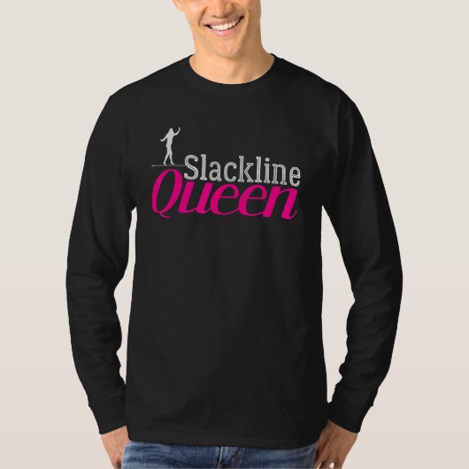 Slackline Girl Slacklining Queen Artist Slackliner T-shirt (Voorkant)