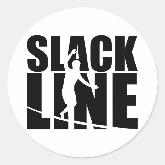 Slackline Ronde Sticker (Voorkant)