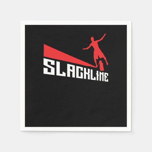 Slackline Slacklining Rope Walking Gift Servet (Voorkant)