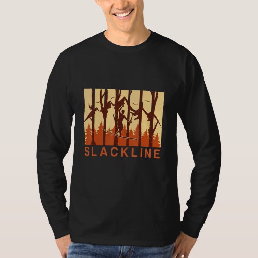 Slacklining Slacken Funny Blanace Slackilines Gift T-shirt (Voorkant)