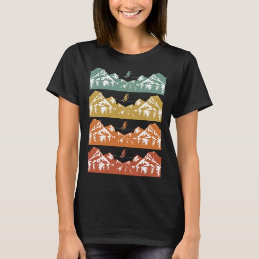 Slacklining Slackliner Acrobat Highlini T-shirt (Voorkant)